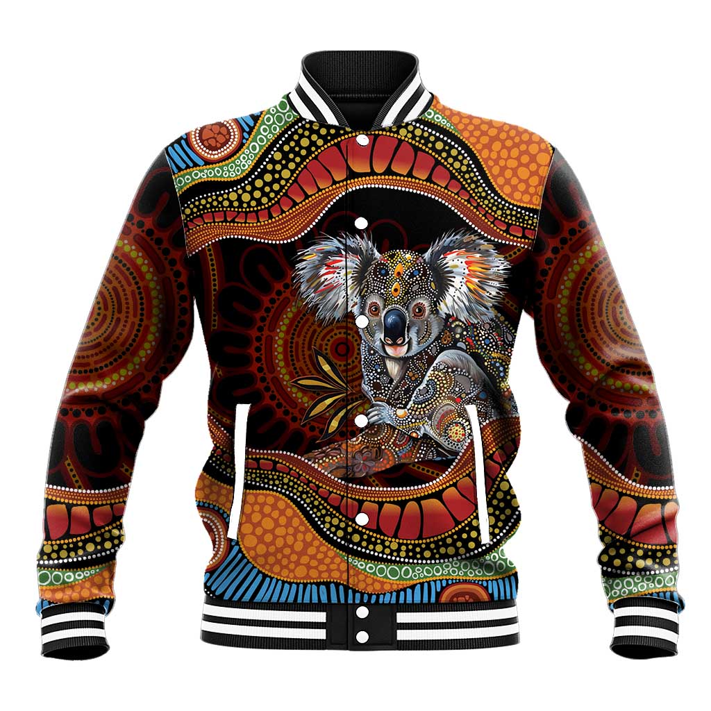 Indigenous Koala Australia Baseball Jacket Australian Aboriginal Art Proud