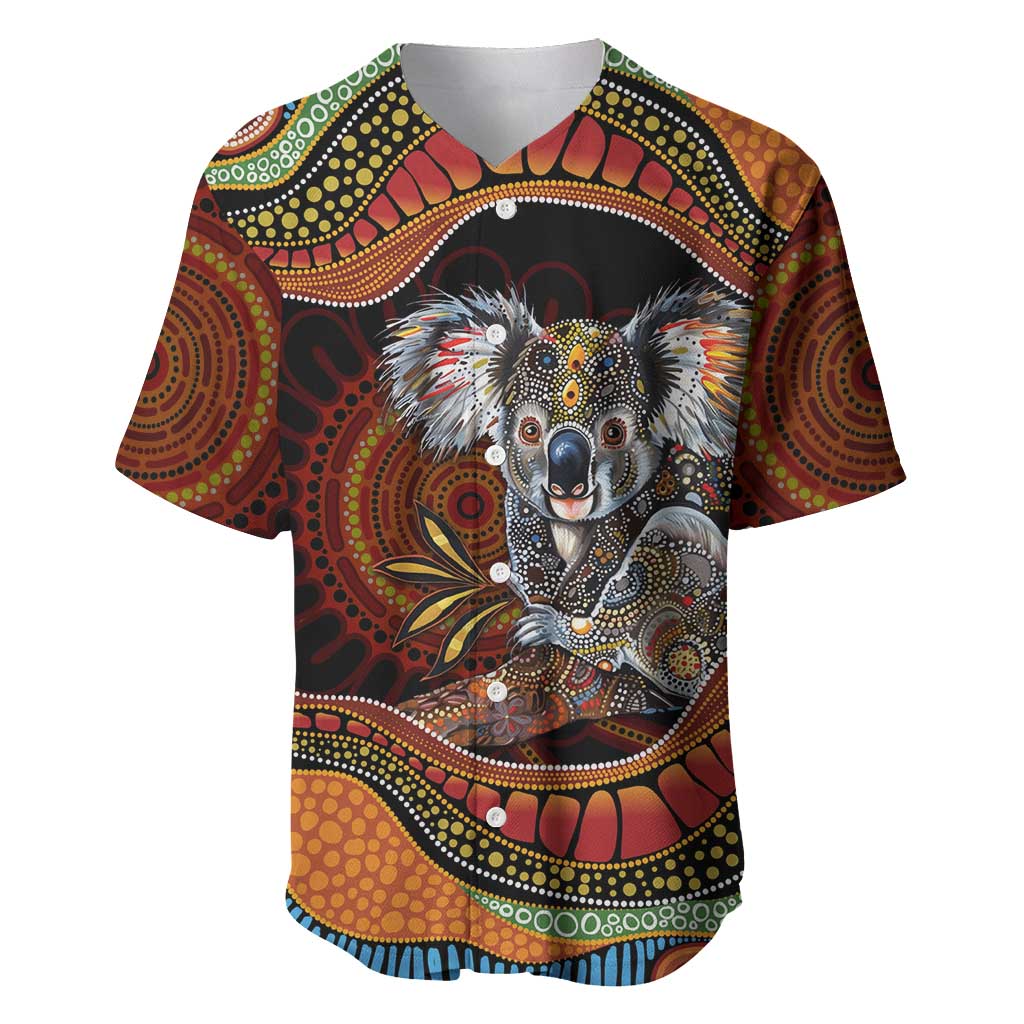 Indigenous Koala Australia Baseball Jersey Australian Aboriginal Art Proud