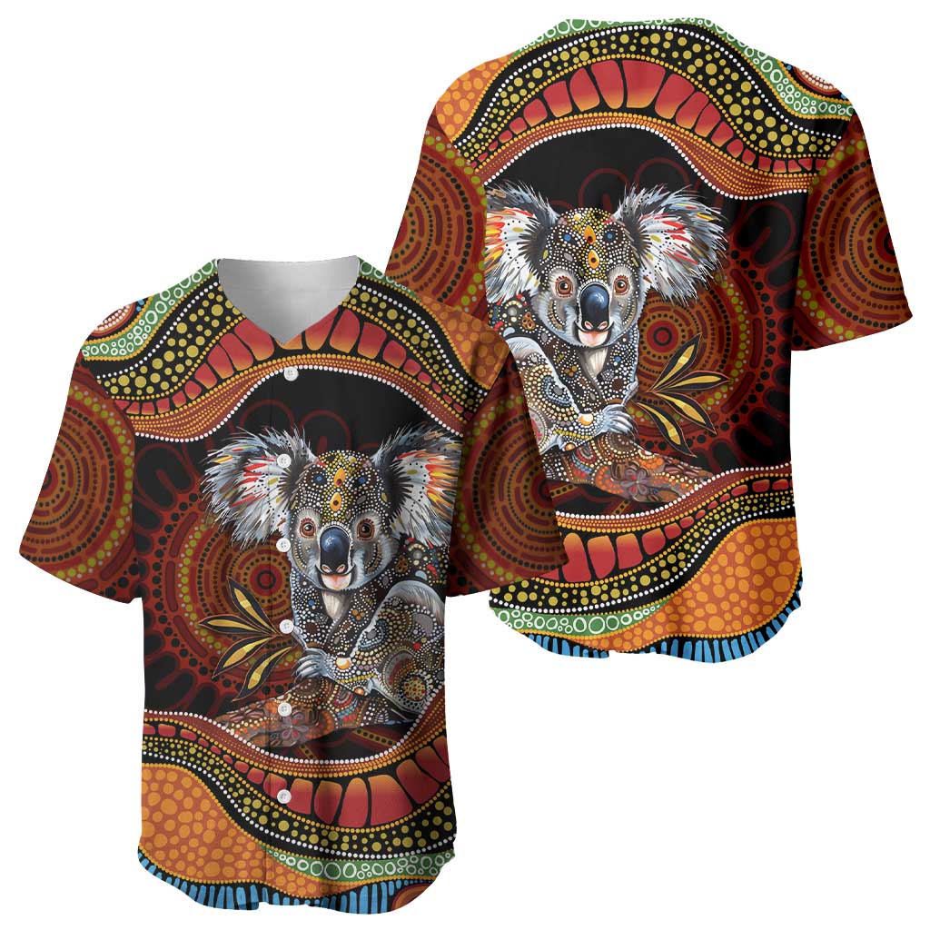 Indigenous Koala Australia Baseball Jersey Australian Aboriginal Art Proud