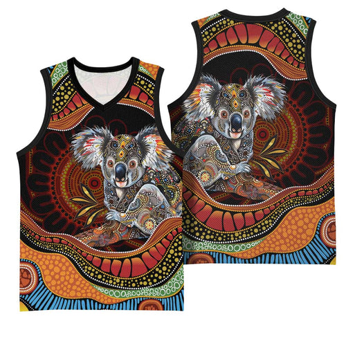 Indigenous Koala Australia Basketball Jersey Australian Aboriginal Art Proud