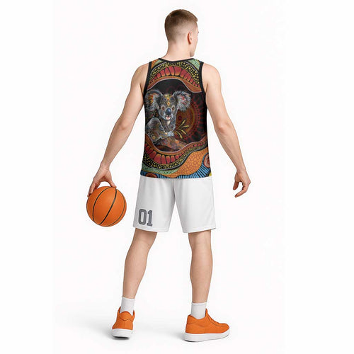 Indigenous Koala Australia Basketball Jersey Australian Aboriginal Art Proud