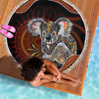 Indigenous Koala Australia Beach Blanket Australian Aboriginal Art Proud