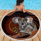 Indigenous Koala Australia Beach Blanket Australian Aboriginal Art Proud