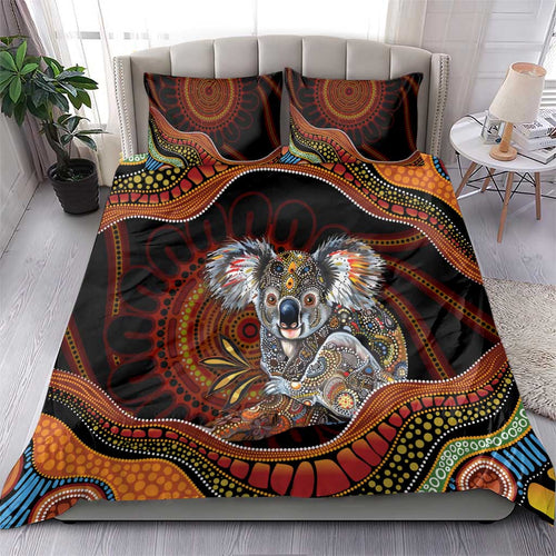 Indigenous Koala Australia Bedding Set Australian Aboriginal Art Proud