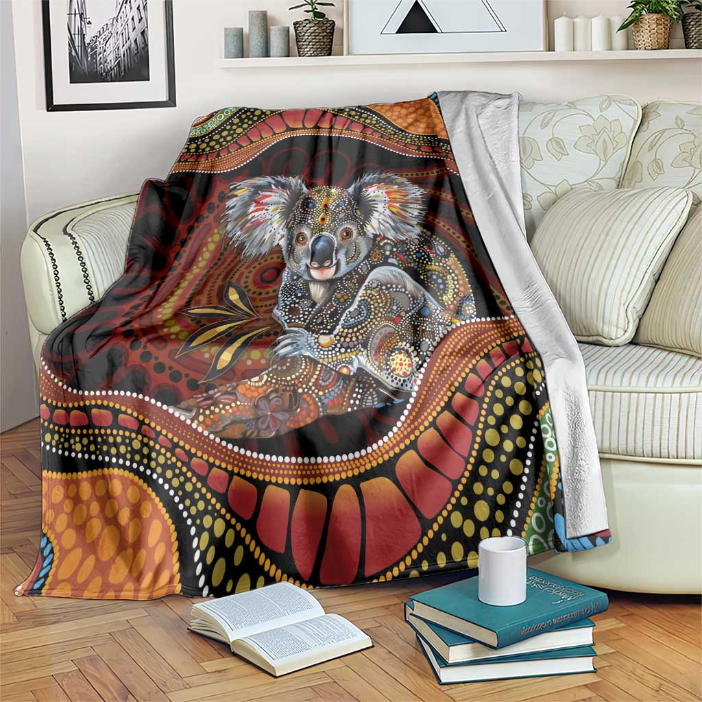 Indigenous Koala Australia Blanket Australian Aboriginal Art Proud