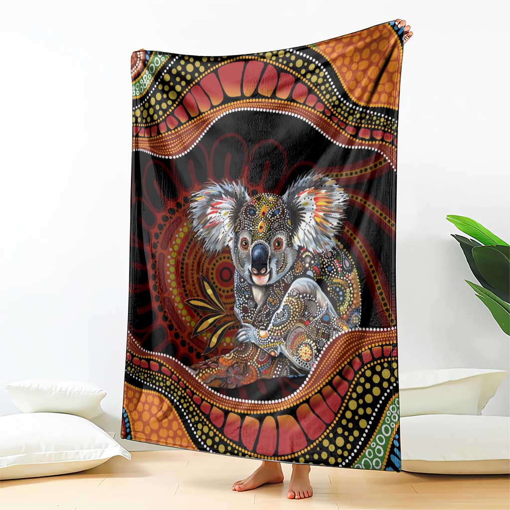 Indigenous Koala Australia Blanket Australian Aboriginal Art Proud