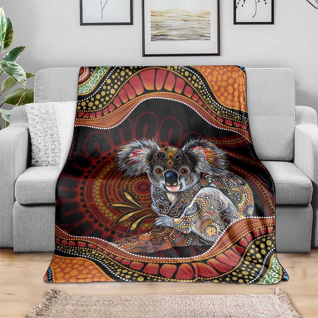 Indigenous Koala Australia Blanket Australian Aboriginal Art Proud