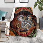 Indigenous Koala Australia Blanket Australian Aboriginal Art Proud