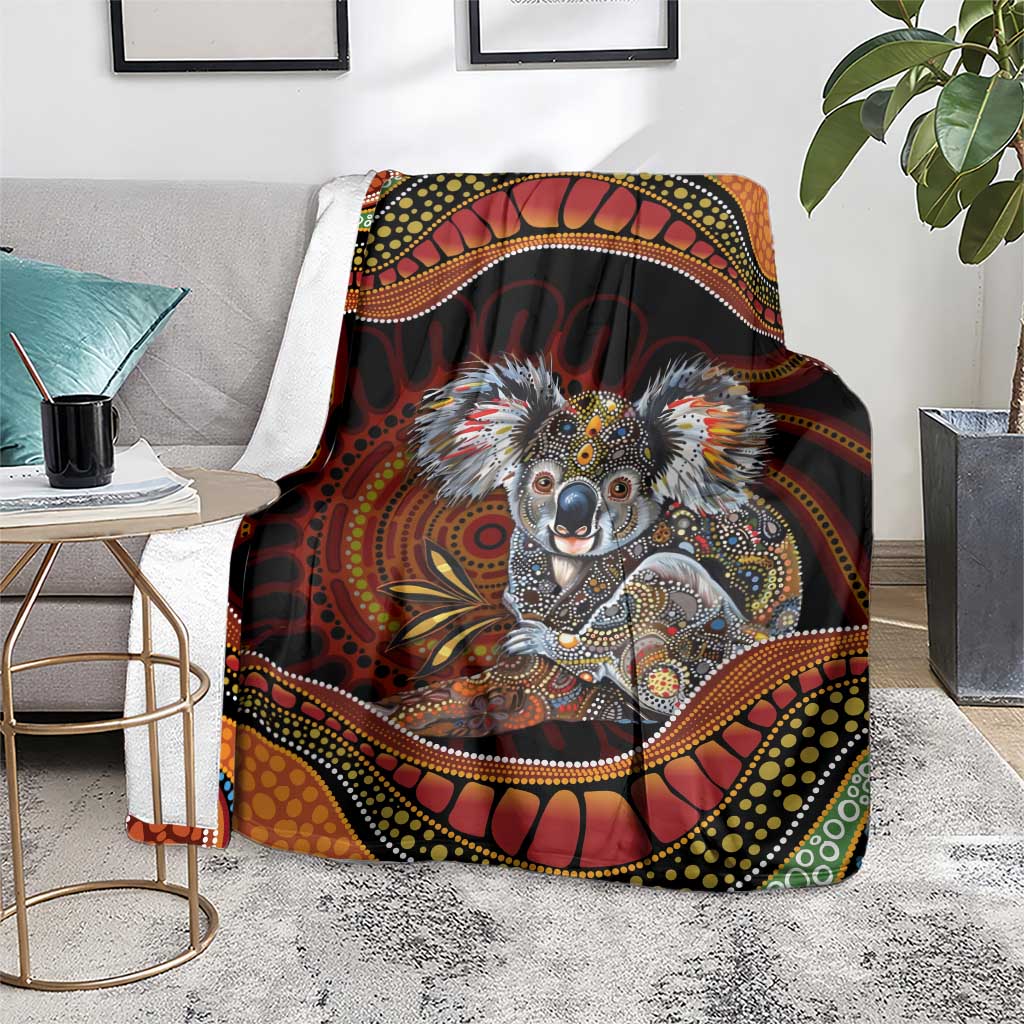 Indigenous Koala Australia Blanket Australian Aboriginal Art Proud