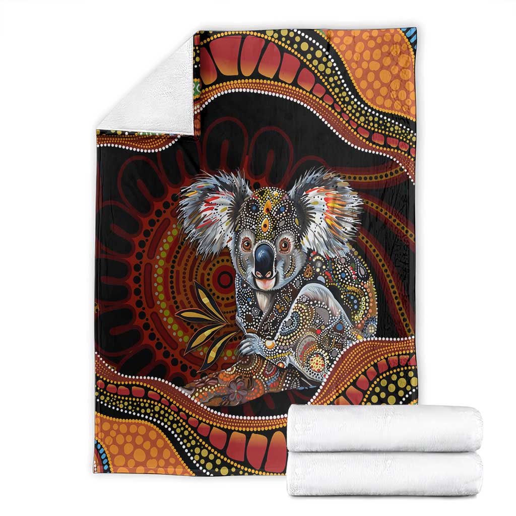 Indigenous Koala Australia Blanket Australian Aboriginal Art Proud