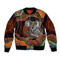 Indigenous Koala Australia Bomber Jacket Australian Aboriginal Art Proud