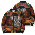 Indigenous Koala Australia Bomber Puffer Jacket Australian Aboriginal Art Proud