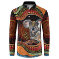 Indigenous Koala Australia Button Sweatshirt Australian Aboriginal Art Proud