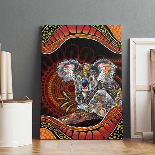 Indigenous Koala Australia Canvas Wall Art Australian Aboriginal Art Proud