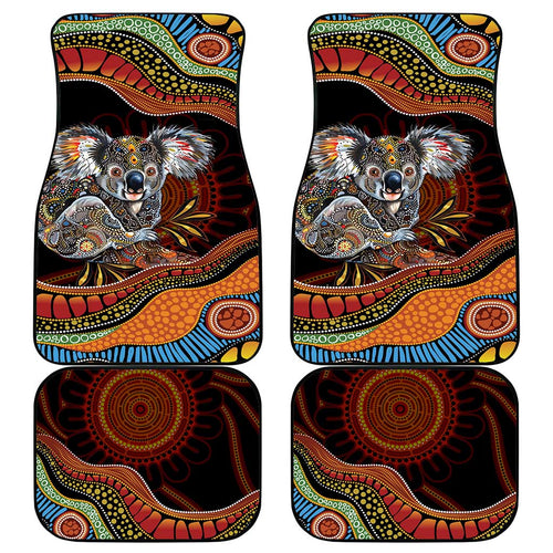 Indigenous Koala Australia Car Mats Australian Aboriginal Art Proud