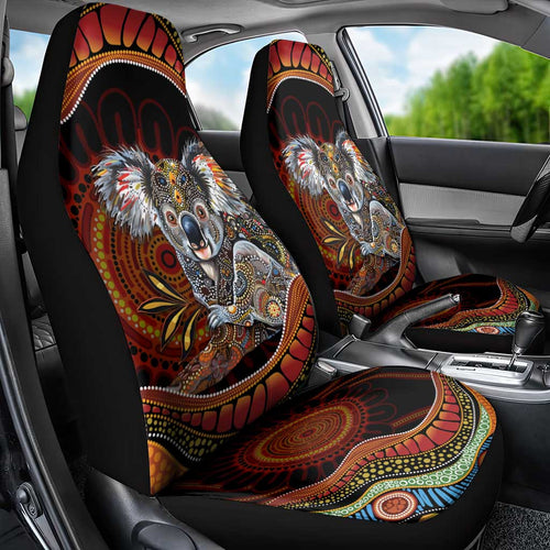 Indigenous Koala Australia Car Seat Cover Australian Aboriginal Art Proud