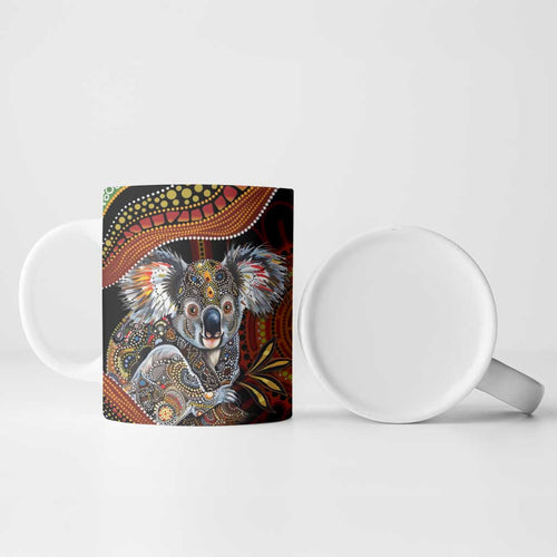 Indigenous Koala Australia Ceramic Mug Australian Aboriginal Art Proud