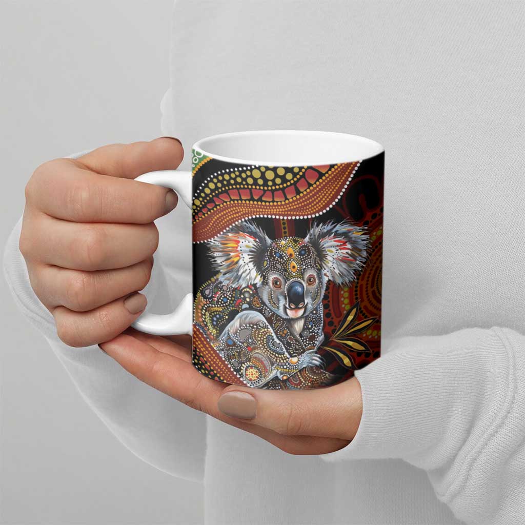 Indigenous Koala Australia Ceramic Mug Australian Aboriginal Art Proud