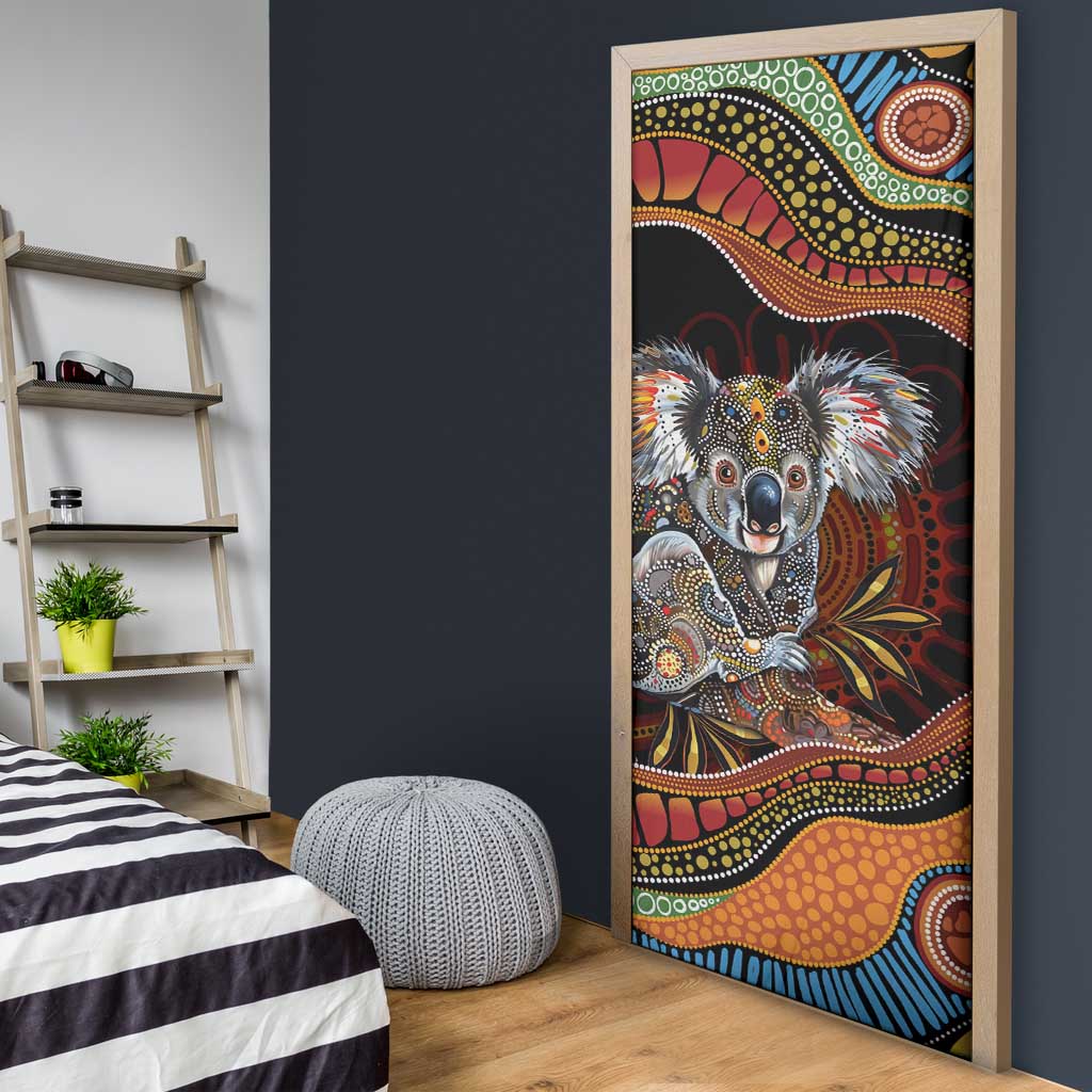 Indigenous Koala Australia Door Cover Australian Aboriginal Art Proud