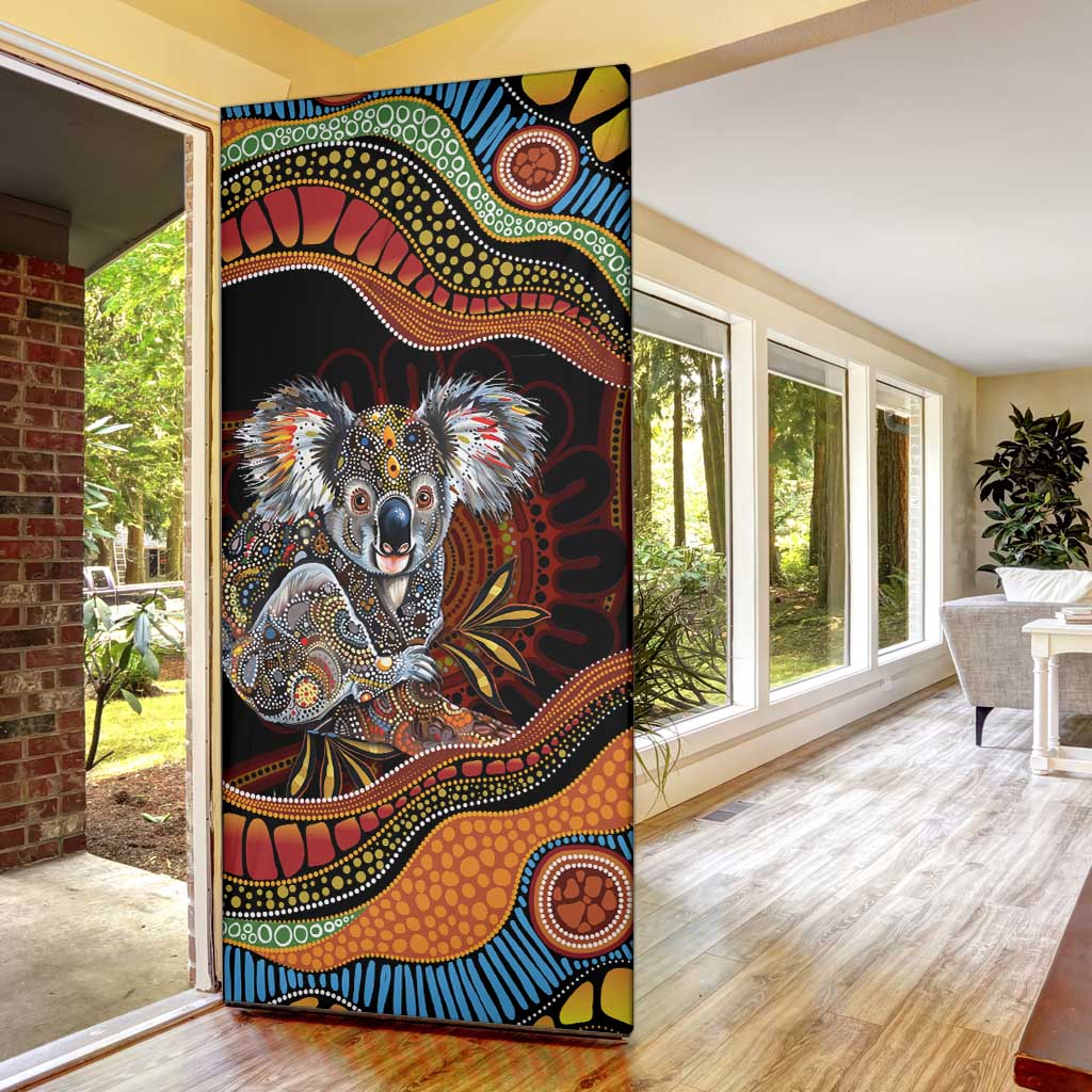 Indigenous Koala Australia Door Cover Australian Aboriginal Art Proud