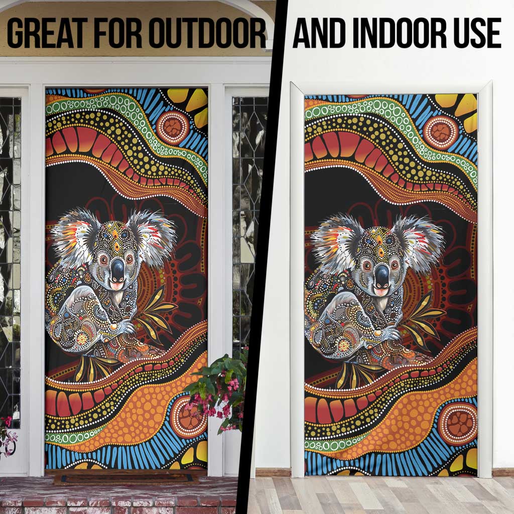 Indigenous Koala Australia Door Cover Australian Aboriginal Art Proud