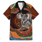 Indigenous Koala Australia Family Matching Long Sleeve Bodycon Dress and Hawaiian Shirt Australian Aboriginal Art Proud