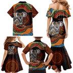 Indigenous Koala Australia Family Matching Mermaid Dress and Hawaiian Shirt Australian Aboriginal Art Proud