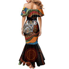 Indigenous Koala Australia Family Matching Mermaid Dress and Hawaiian Shirt Australian Aboriginal Art Proud