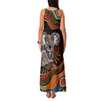 Indigenous Koala Australia Family Matching Tank Maxi Dress and Hawaiian Shirt Australian Aboriginal Art Proud