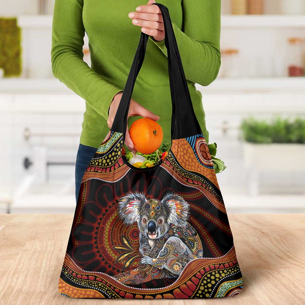 Indigenous Koala Australia Grocery Bag Australian Aboriginal Art Proud