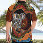 Indigenous Koala Australia Hawaiian Shirt Australian Aboriginal Art Proud