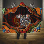 Indigenous Koala Australia Hooded Blanket Australian Aboriginal Art Proud