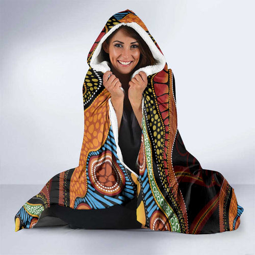 Indigenous Koala Australia Hooded Blanket Australian Aboriginal Art Proud