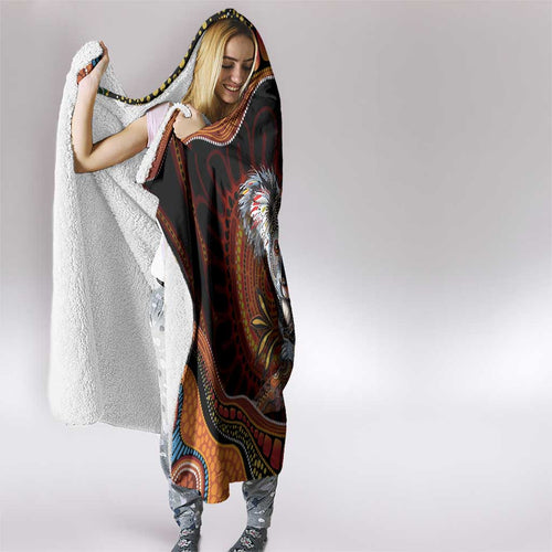 Indigenous Koala Australia Hooded Blanket Australian Aboriginal Art Proud