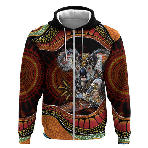 Indigenous Koala Australia Hoodie Australian Aboriginal Art Proud