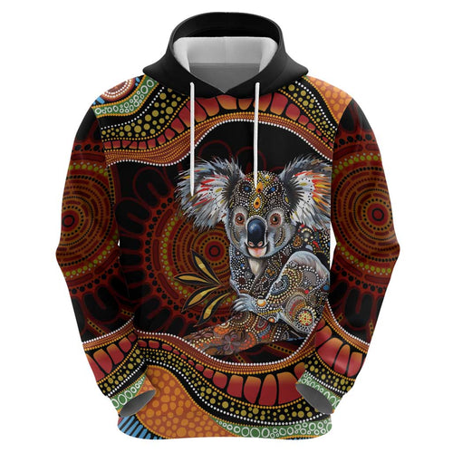 Indigenous Koala Australia Hoodie Australian Aboriginal Art Proud