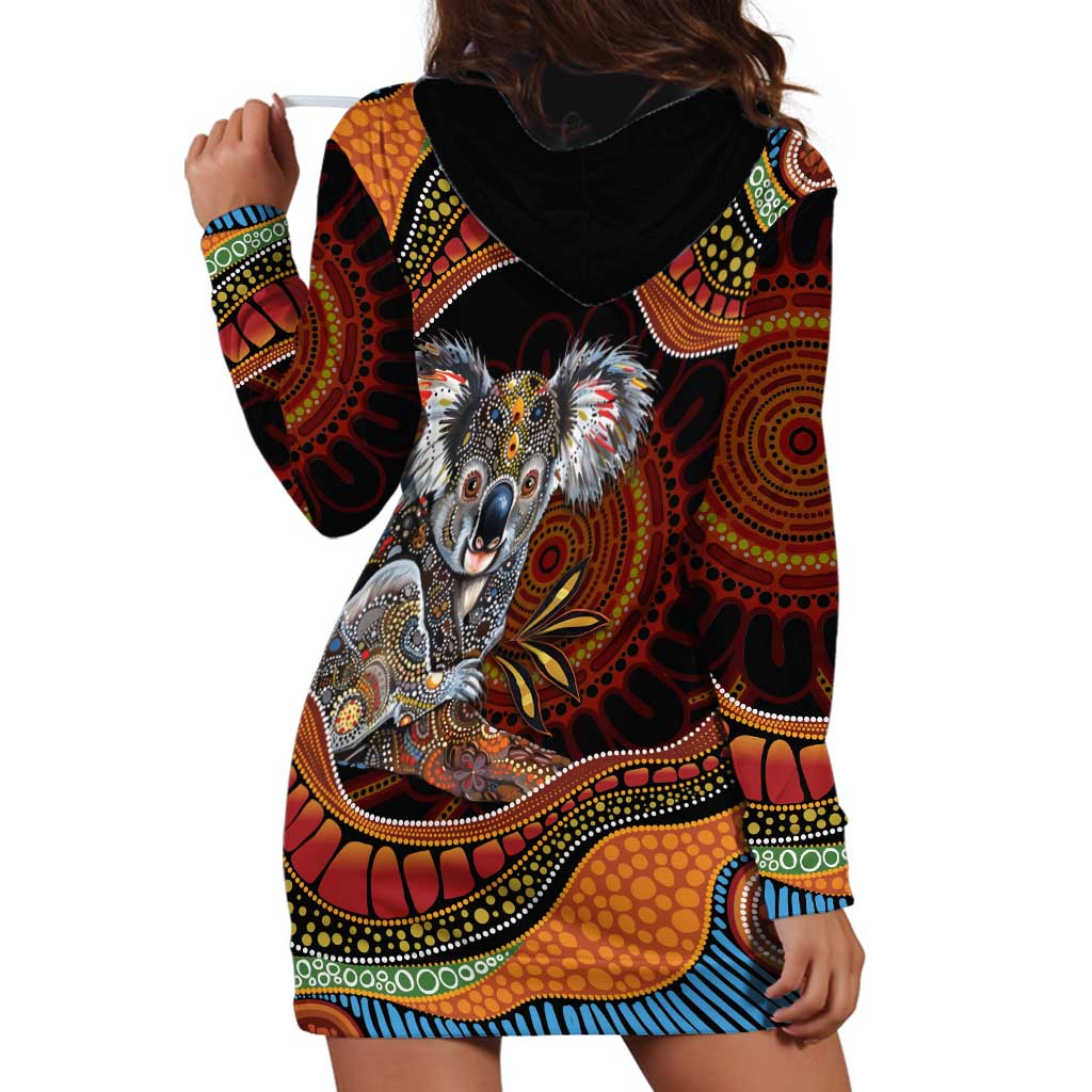 Indigenous Koala Australia Hoodie Dress Australian Aboriginal Art Proud
