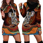 Indigenous Koala Australia Hoodie Dress Australian Aboriginal Art Proud