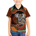 Indigenous Koala Australia Kid Hawaiian Shirt Australian Aboriginal Art Proud