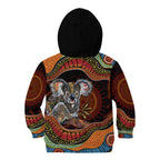 Indigenous Koala Australia Kid Hoodie Australian Aboriginal Art Proud