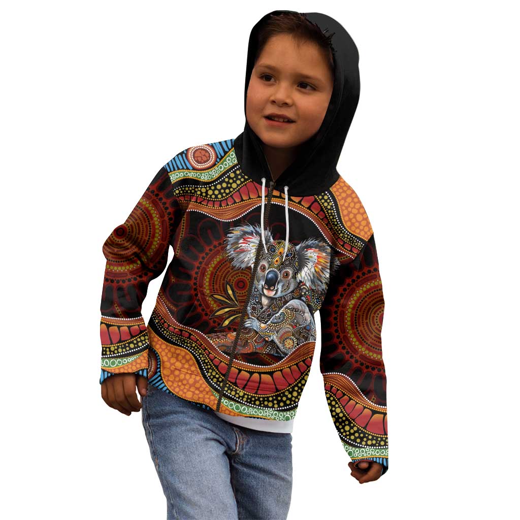 Indigenous Koala Australia Kid Hoodie Australian Aboriginal Art Proud