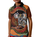 Indigenous Koala Australia Kid Polo Shirt Australian Aboriginal Art Proud