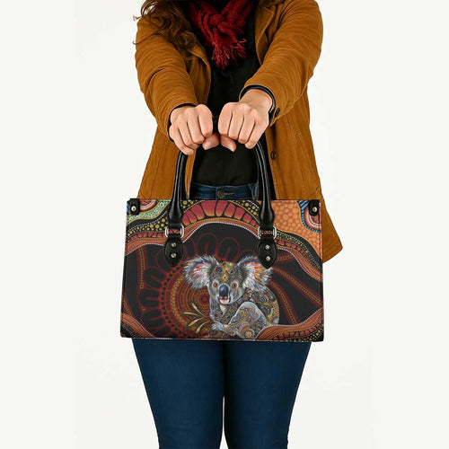Indigenous Koala Australia Leather Bag Australian Aboriginal Art Proud