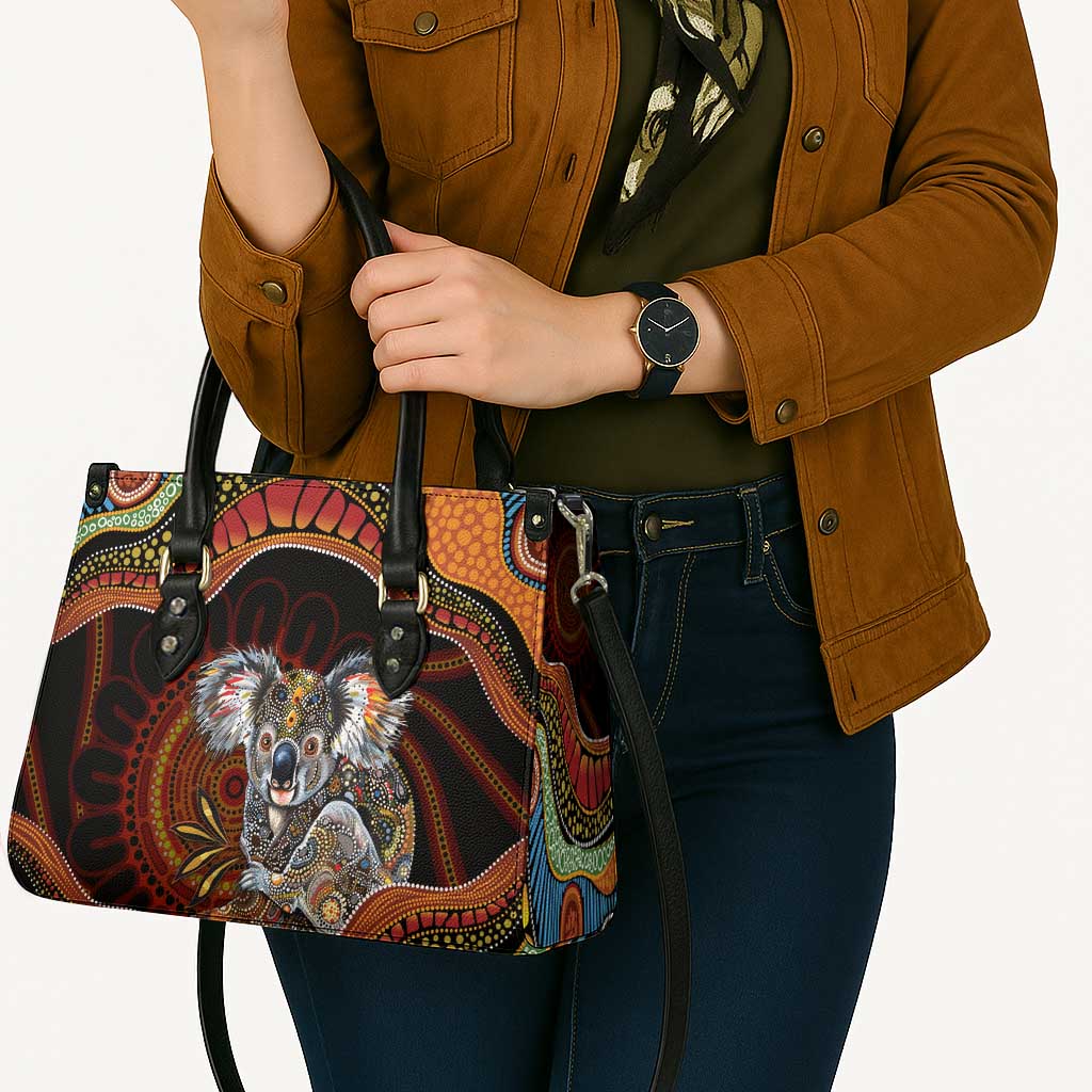 Indigenous Koala Australia Leather Bag Australian Aboriginal Art Proud