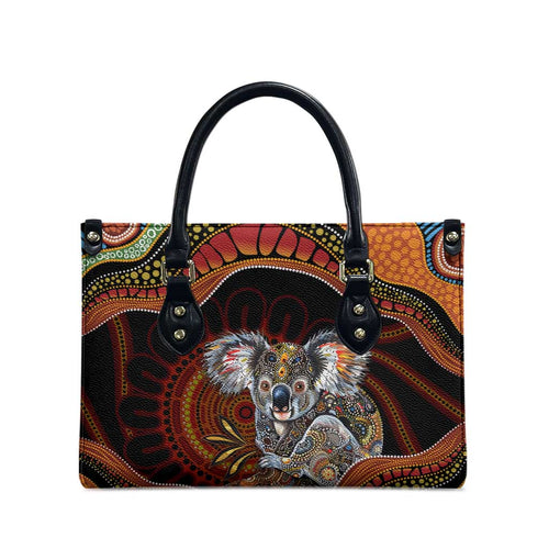 Indigenous Koala Australia Leather Bag Australian Aboriginal Art Proud