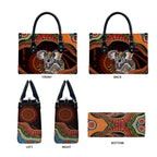 Indigenous Koala Australia Leather Bag Australian Aboriginal Art Proud