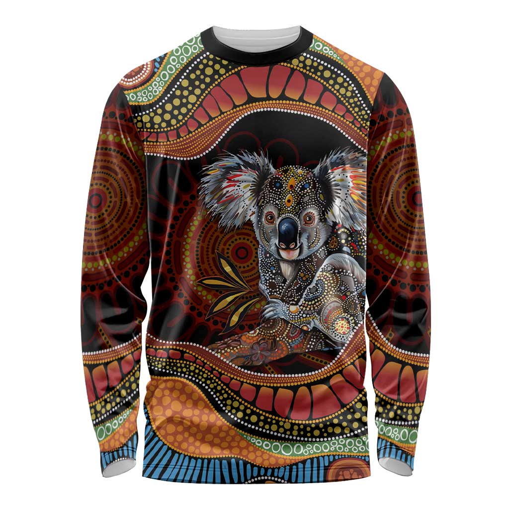 Indigenous Koala Australia Long Sleeve Shirt Australian Aboriginal Art Proud