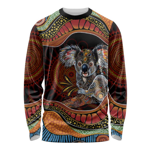 Indigenous Koala Australia Long Sleeve Shirt Australian Aboriginal Art Proud