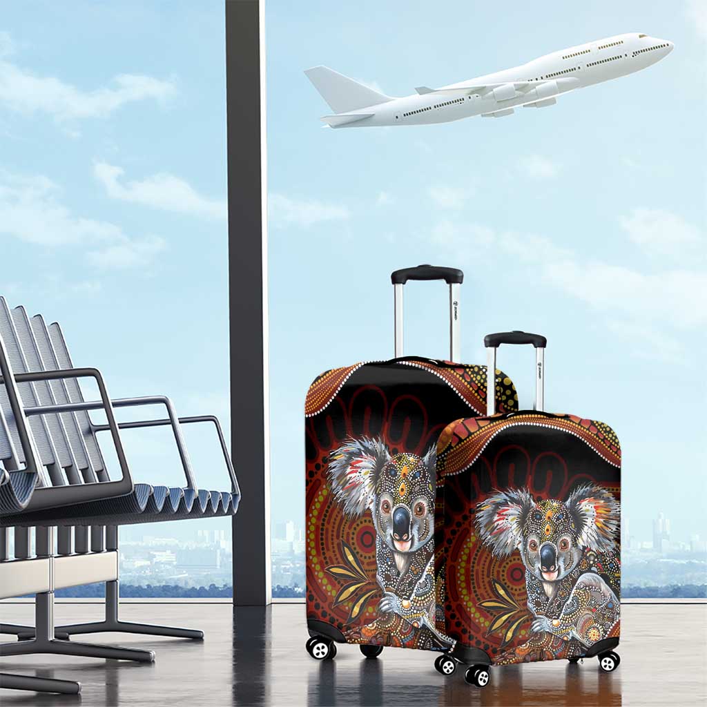 Indigenous Koala Australia Luggage Cover Australian Aboriginal Art Proud