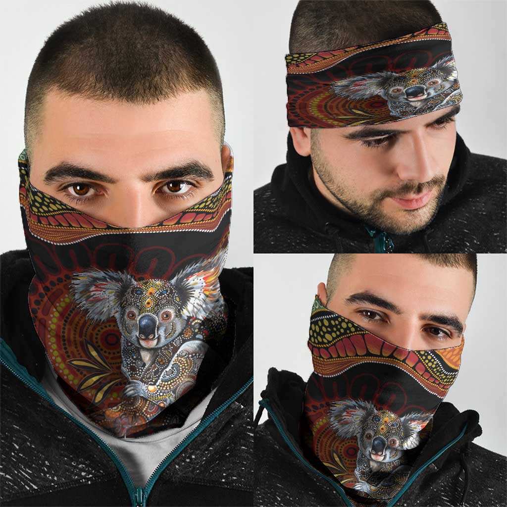 Indigenous Koala Australia Neck Gaiter Australian Aboriginal Art Proud